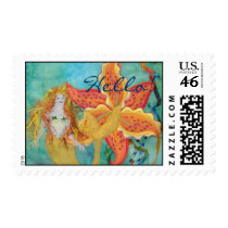 Hello Cute Mermaid Postage postage