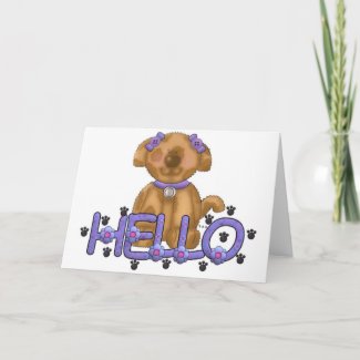 Hello Doggie Card card