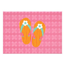 Hello Flip Flops Custom Announcements