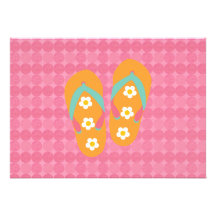 Hello Flip Flops Custom Invitations