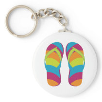 Hello Flip Flops Keychain