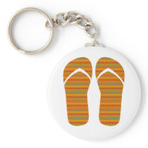 Hello Flip Flops Key Chain