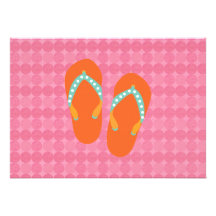 Hello Flip Flops Personalized Announcements