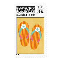 Hello Flip Flops Postage Stamps