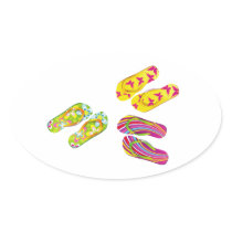 Hello Flip Flops Stickers