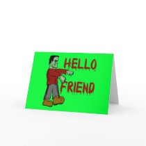 Hello Friend Creepy Frankenstein T shirts, Hoodies cards by HalloweenFun Hello Friend Creepy Frankenstein T shirts, Hoodies cards