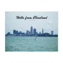 HELLO FROM CLEVELAND postcard