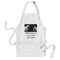Hello from me and a hello from him! aprons by startles Hello from me and a hello from him! aprons
