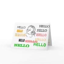 Hello Girl Card