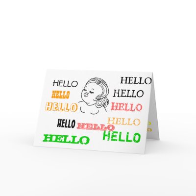 Hello Girl Card by marianne13