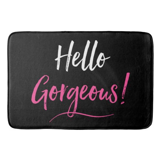 "Hello Bath Mat Zazzle