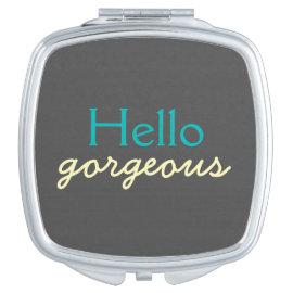 Hello Gorgeous - Flattering to Every Face - Teal Vanity Mirror