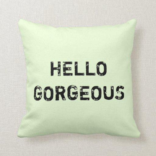 HELLO THROW PILLOW Zazzle