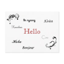 Hello grettings postcards