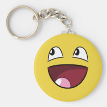 hello happy face keychains