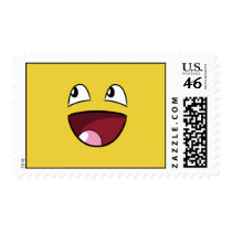 hello happy face stamp