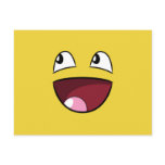 hello happy face postcard