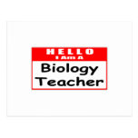 Hello, I Am A Biology Teacher ... Nametag Postcards