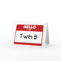 Hello I Am Twin B cards by Scrappintwins Hello I Am Twin B cards