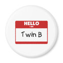 Hello I Am Twin B magnets by Scrappintwins Hello I Am Twin B magnets