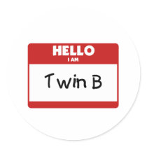 Hello I Am Twin B stickers