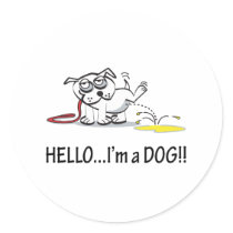 Hello I'm a Dog ! stickers by fullofNuts Hello I'm a Dog ! stickers