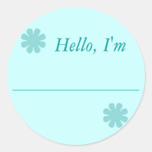 "Hello, I'm....." Stickers