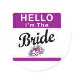 Hello I'm The Bride Round Sticker