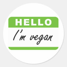 Hello I'm Vegan Sticker