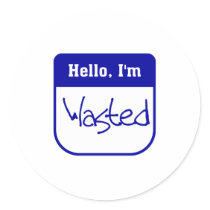 Hello, I'm wasted sticker by tagtees Hello, I'm wasted sticker
