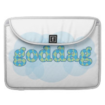 Hello in Danish - Goddag with argyle pattern Sleeve For MacBook Pro