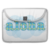 Hello in Hawaiian - Aloha with argyle pattern MacBook Pro Sleeves