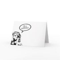 Hello? Is This The OUTSIDE WORLD?! Retro Housewife Card
