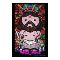 "Hello Jesus" posters