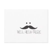 Hello Mustache Post Card