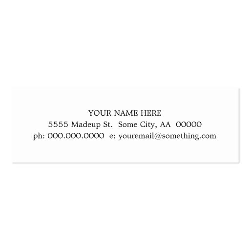 hello my name is : 2-sided : black & white business card template (back side)