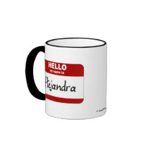 Hello My Name Is Alejandra (Red) Mug