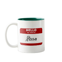 Hello My Name Is Alissa (Red) Coffee Mug