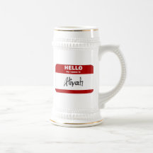 Hello My Name Is Aliyah (Red) Mugs