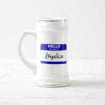 Hello My Name Is Angelica (Blue) Mugs