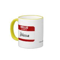 Hello My Name Is Anissa (Red) Coffee Mugs
