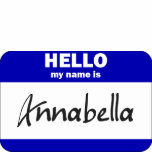 Hello My Name Is Annabella (Blue) t-shirts