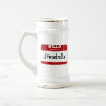 Hello My Name Is Annabella (Red) mugs