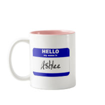 Hello My Name Is Ashlee (Blue) Mug
