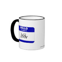 Hello My Name Is Ashly (Blue) Coffee Mug
