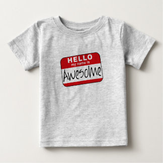 hello my name is awesome shirt