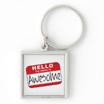 Hello, My Name is Awesome Keychain