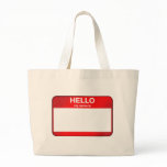 Hello My Name Is... Canvas Bags