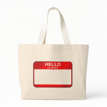 Hello My Name Is... Canvas Bags