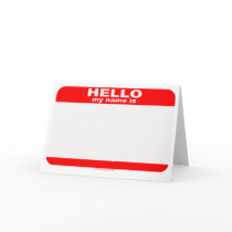 Hello my name is BLANK copy Greeting Cards